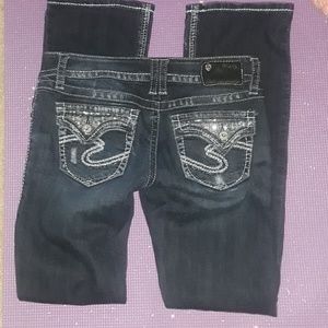 Silver Western Jeans